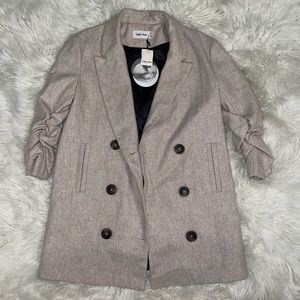 NWOT Line & Dot Scrunch Sleeve Coat